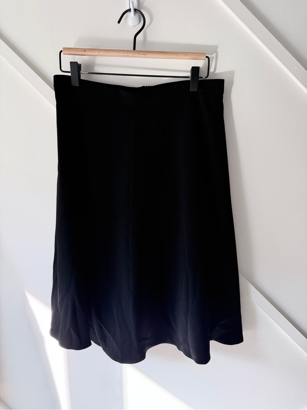 Judith & Charles Black A-Line Midi Skirt Size 6